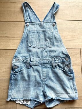 Old Navy Girls Denim Short Overalls 10/12